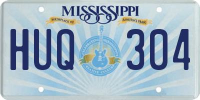 MS license plate HUQ304