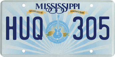 MS license plate HUQ305