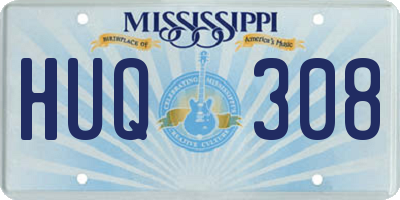 MS license plate HUQ308