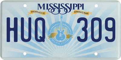 MS license plate HUQ309