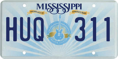 MS license plate HUQ311