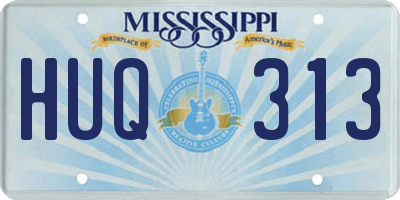 MS license plate HUQ313