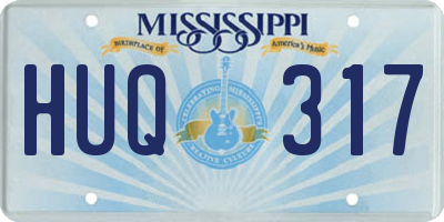 MS license plate HUQ317