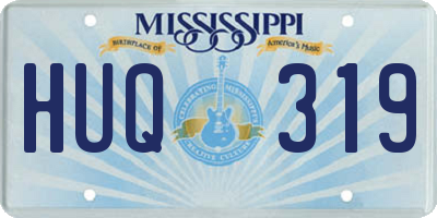 MS license plate HUQ319