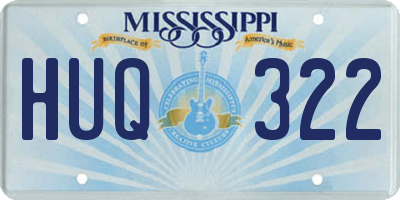 MS license plate HUQ322