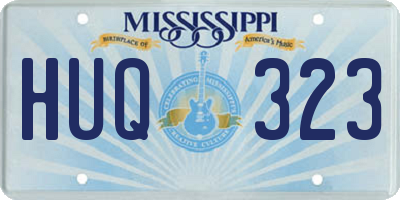MS license plate HUQ323