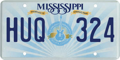 MS license plate HUQ324