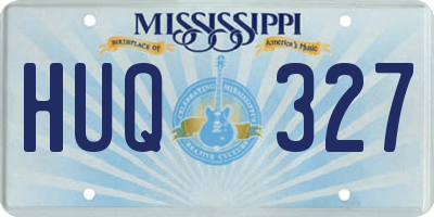 MS license plate HUQ327