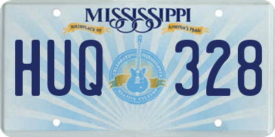 MS license plate HUQ328