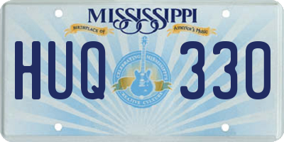 MS license plate HUQ330