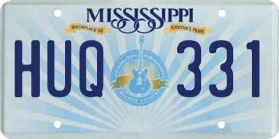 MS license plate HUQ331
