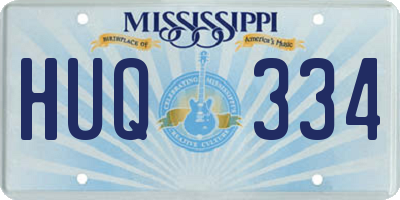 MS license plate HUQ334