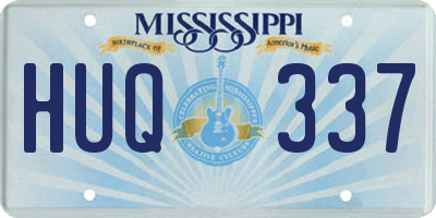 MS license plate HUQ337