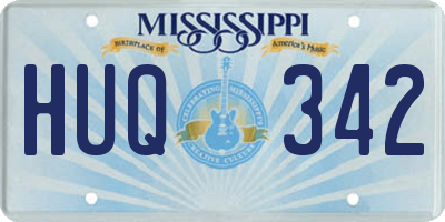 MS license plate HUQ342