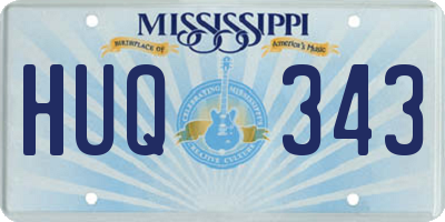 MS license plate HUQ343