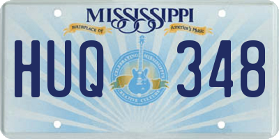 MS license plate HUQ348