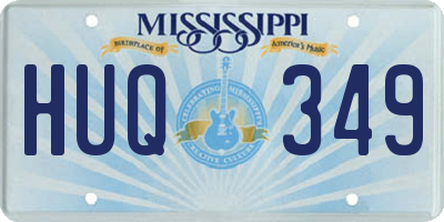 MS license plate HUQ349