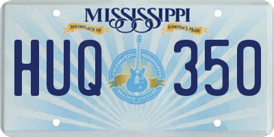 MS license plate HUQ350