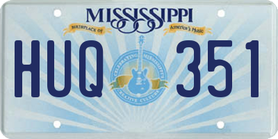 MS license plate HUQ351