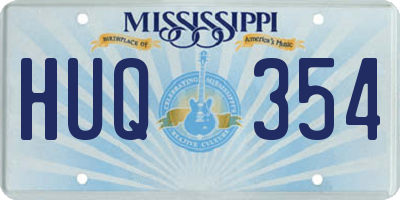MS license plate HUQ354