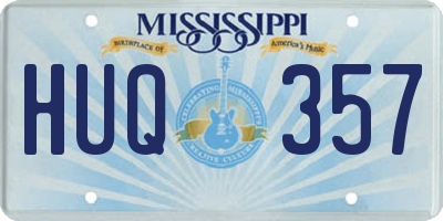 MS license plate HUQ357