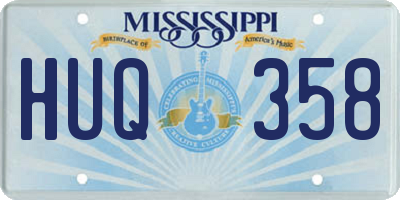 MS license plate HUQ358