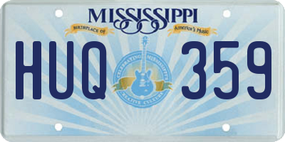 MS license plate HUQ359