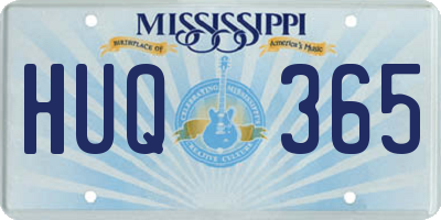 MS license plate HUQ365