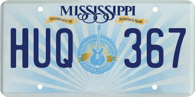 MS license plate HUQ367