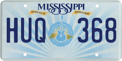 MS license plate HUQ368