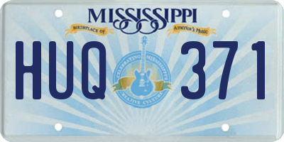 MS license plate HUQ371
