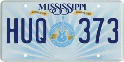 MS license plate HUQ373
