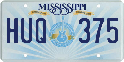 MS license plate HUQ375
