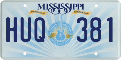 MS license plate HUQ381