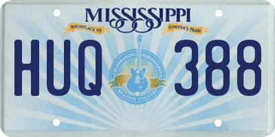MS license plate HUQ388