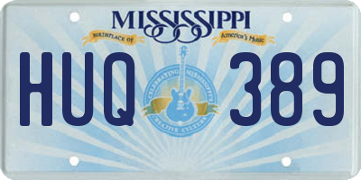 MS license plate HUQ389