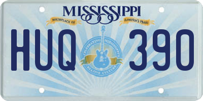 MS license plate HUQ390