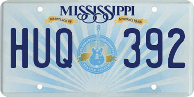 MS license plate HUQ392