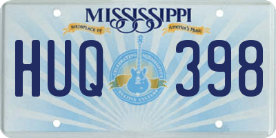 MS license plate HUQ398