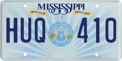 MS license plate HUQ410