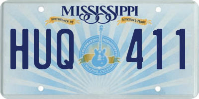 MS license plate HUQ411