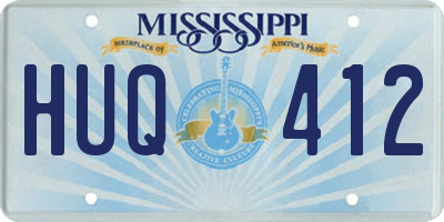 MS license plate HUQ412