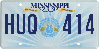MS license plate HUQ414