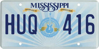 MS license plate HUQ416