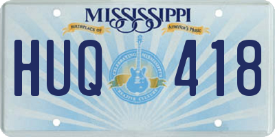 MS license plate HUQ418