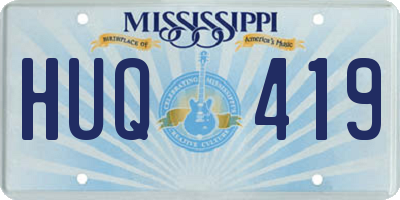MS license plate HUQ419