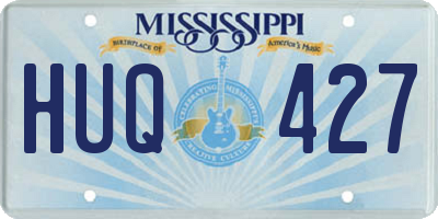 MS license plate HUQ427