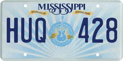 MS license plate HUQ428