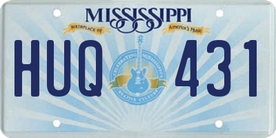 MS license plate HUQ431