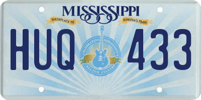 MS license plate HUQ433